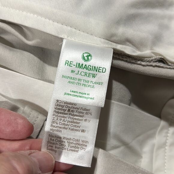 J. Crew Factory 9" Flex Chino Shorts in Stone khaki NWT size 34 - Picture 9 of 15